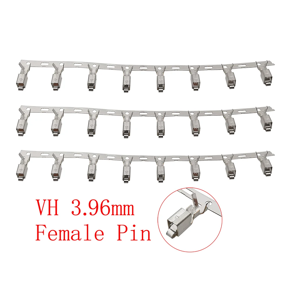 100Pcs/lot VH 3.96mm Metal Contact Pin Crimping Terminals For VH 3.96mm Pitch Female Socket Housing Connector