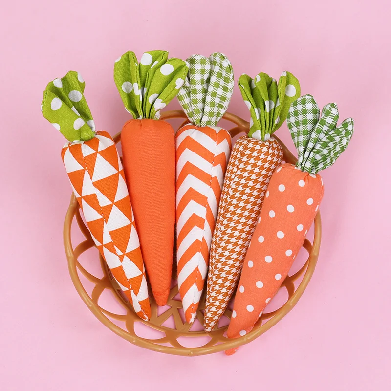 Easter Artificial Fabric Carrot Decoration Simulated  Vegetables Simulated Carrot Ornaments Easter Party Decor Kid Birthday Gift