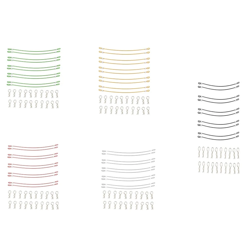 X18A-10Pcs RC Car Body Shell Clips R Pins Anti-Lost Rope For 1/10 1/8 Axial SCX10 Traxxas Trx4 Tamiya RC4WD HSP HPI RC Car