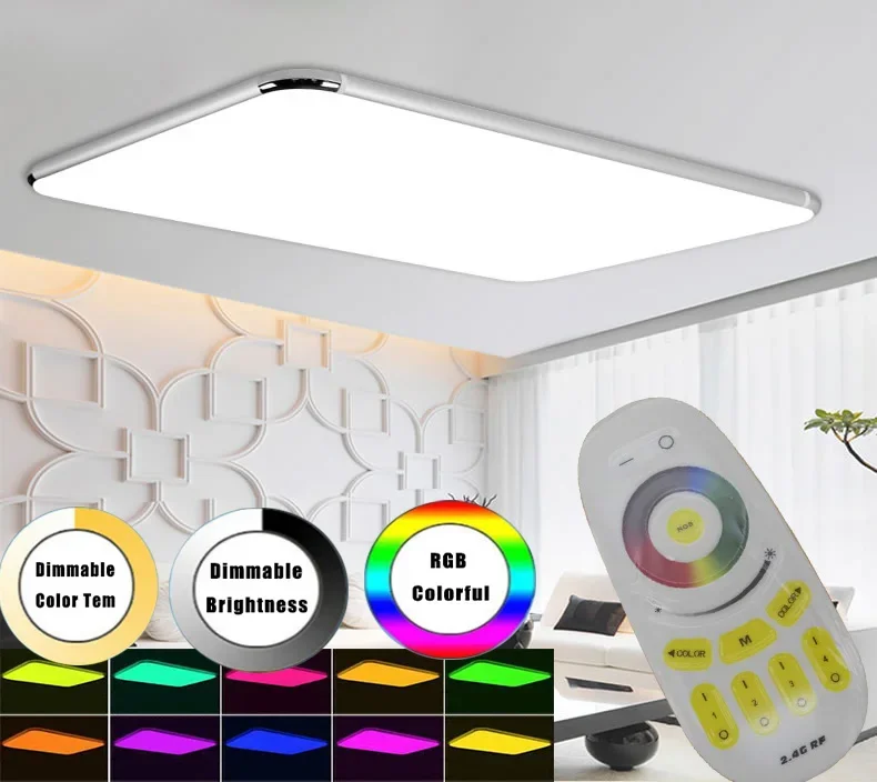 

MYY Ceiling NEW Led Lights Light Chandeliers Ceiling 2.4G RF Remote Dimmable Color Changing Lamp for Living Room Bedroom