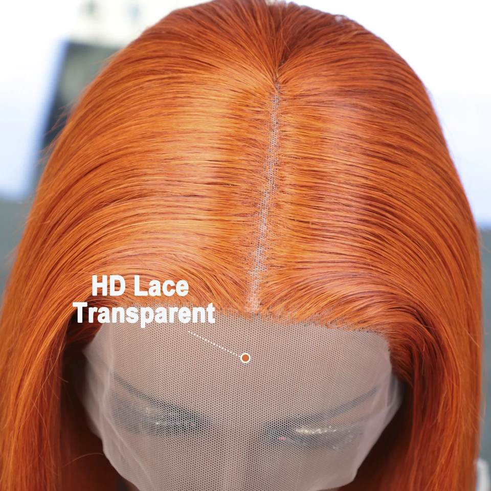 Short Bob Wig Ginger Orange Lace Front Human Hair Wigs For Women Brazilian Straight Bob T Lace Ombre 27 Colored Remy Hair Wigs