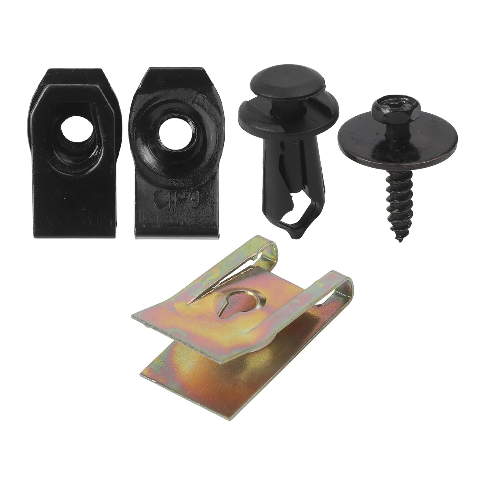 Car rivet button fasteners kit 100pcs with expansion through-hole design for bumper dashboard and trunk repair use