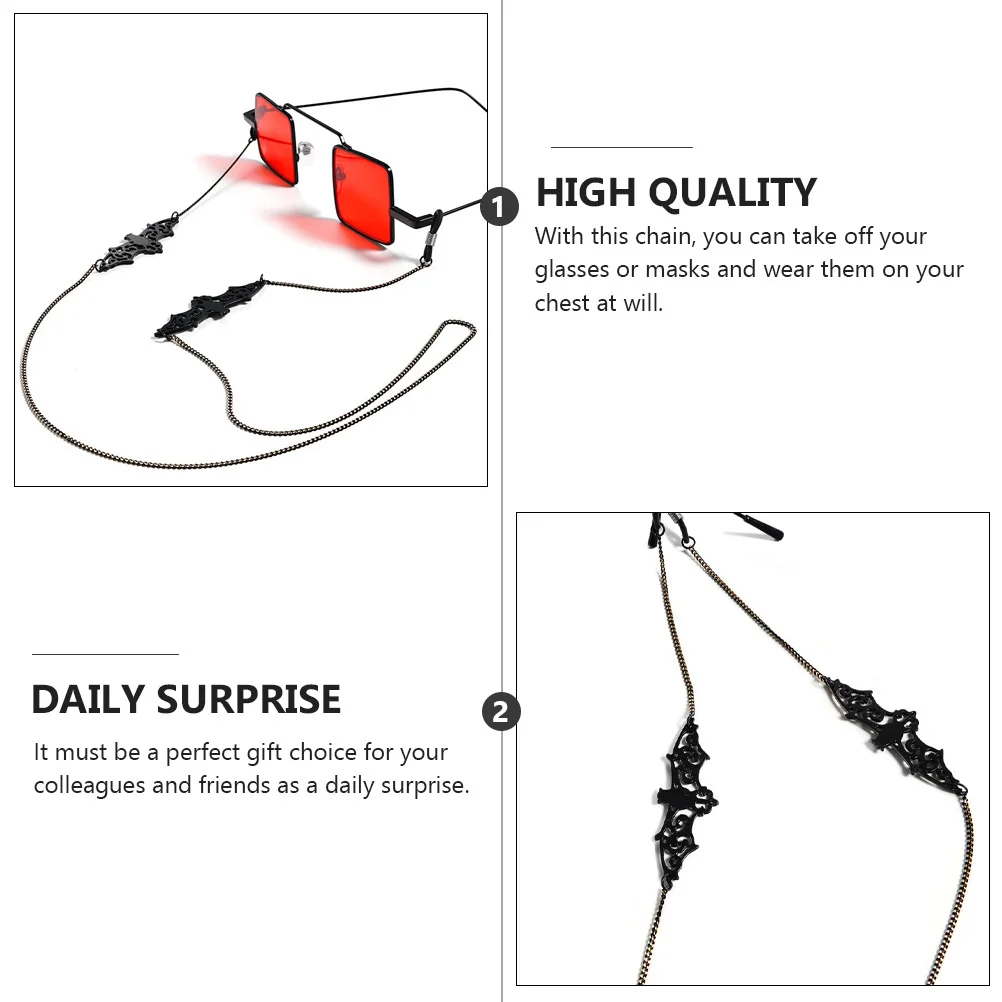 

Glasses Lanyard With Bat Pendant Anti-Lost Mask Chain For Sunglasses Eyeglasses Face Masks Outdoor Sports Daily Use Accessory