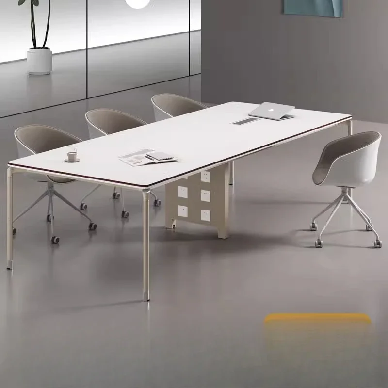 

Conference Long Straight Office Desk Mobile Minimalist Art Work Office Desk Executive Luxury Small Metal Escritorio Furniture