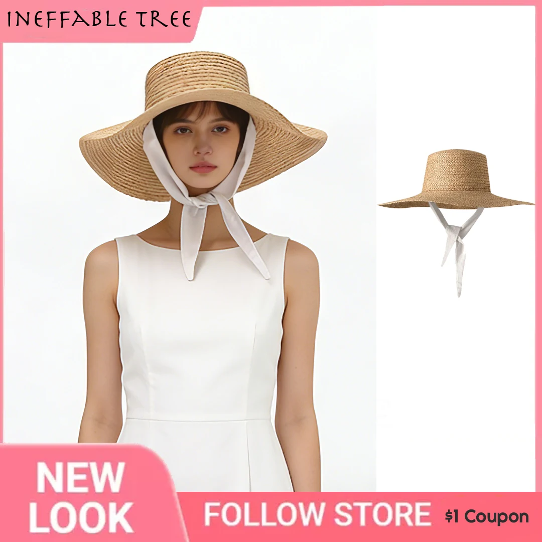 

Широкополая шляпа из рафии с ремешком на подбородок, летняя пляжная шляпа для женщин, защита от УФ-излучения, с ремешком от ветра, UPF, для путешествий, в стиле Дерби, Gorras