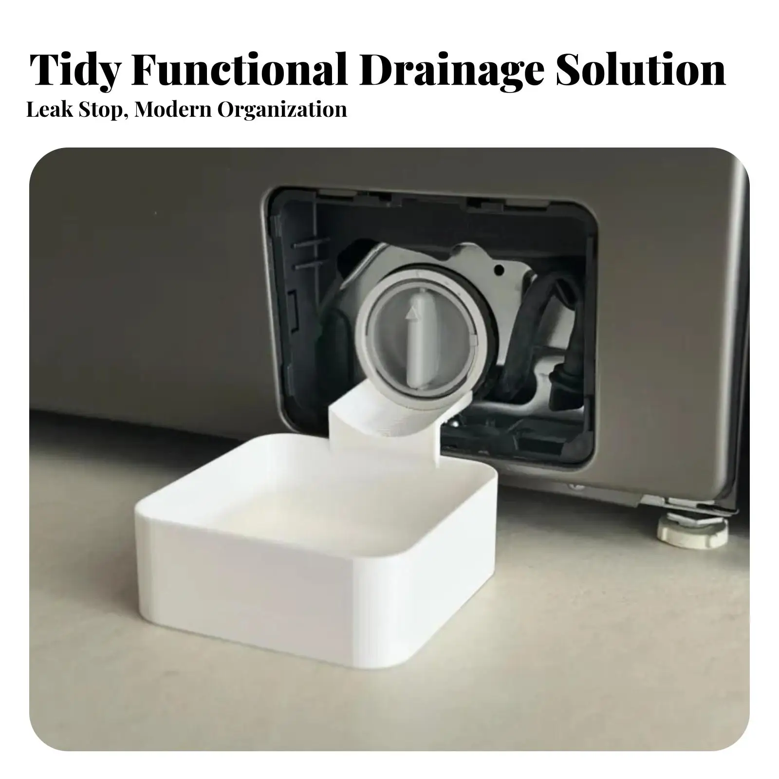 3xWashing Machine Drainage Tray | Space Saving Design, Raised Side Walls, laundry appliance Drain Pan, for Laundry Room