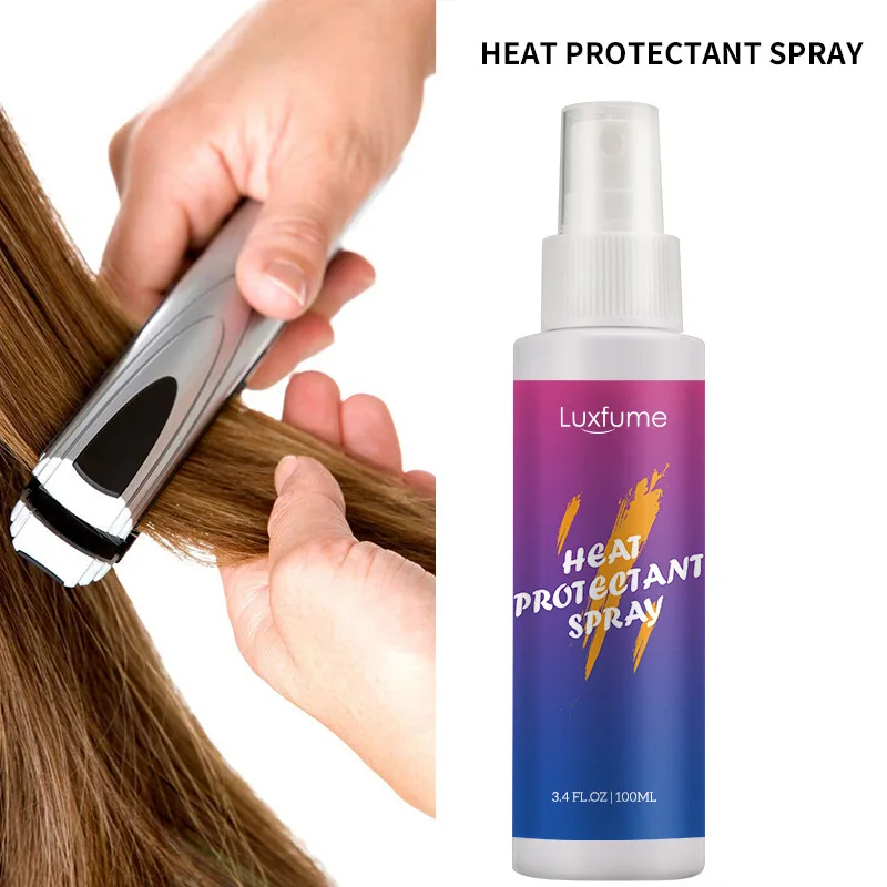 Heat Protectant Hair Spray 100ml Leave-in Heat Primer Thermal Serum Long-lasting Volumizing Shiny Silky Plump Hairs Salon Style