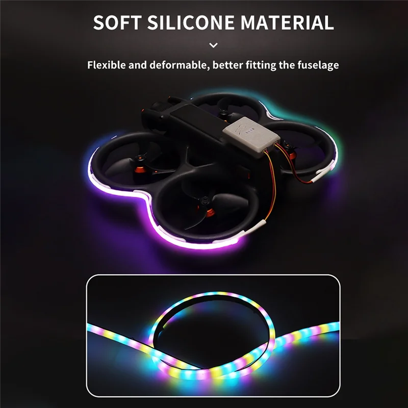 【Itens de venda quentes】Para dji avata 2/neo drone luminoso led faixa de luz à prova dwaterproof água ajustável cinto lâmpada kit vôo noturno