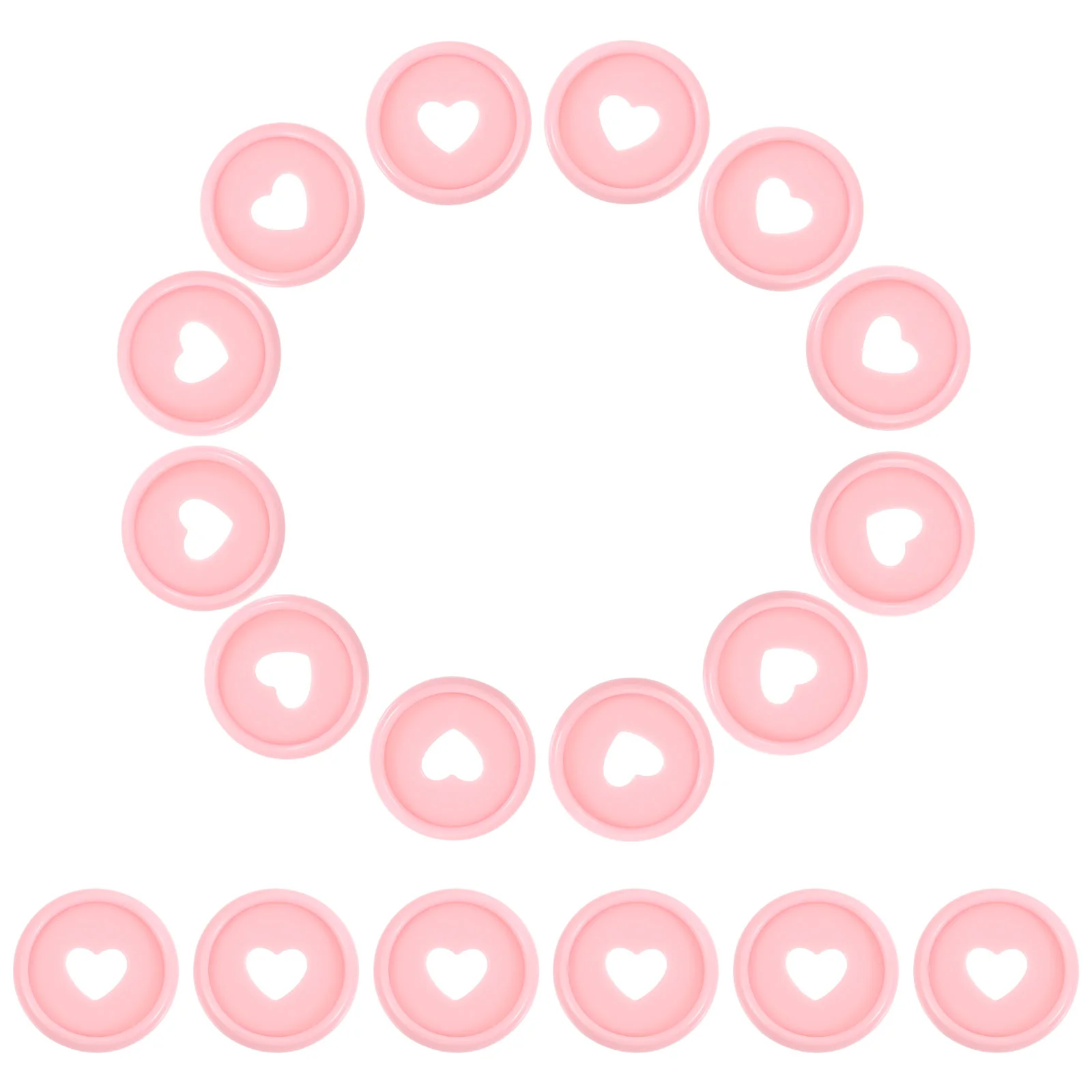 50 Pcs Expand Mushroom Hole Binding Button Office Notebooks Mini Heart Binder Disc Plastic Loose-leaf Discs