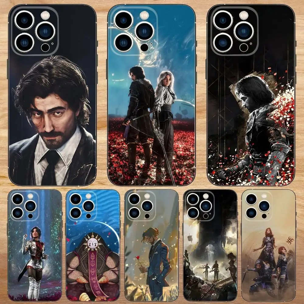 

Clair Obscur Expedition 33 Phone Case For iPhone 16,15,14,13,12,11,Pro,Max,Plus,Mini,X,XS,XR,8,7,6,S,Plus,SE Soft Black Case