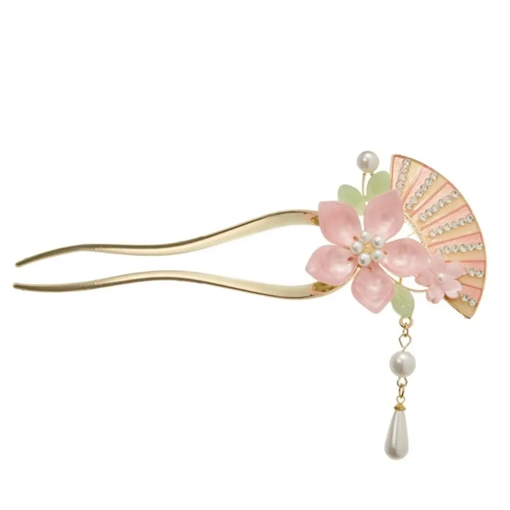 Elegant Floral Flowers Hair Stick Butterfly Tassel U Shaped Hair Stick Hair Clip Hair Chopsticks Hanfu Hair Stick Party