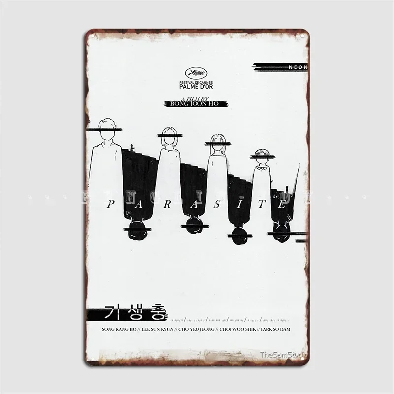 Parasite Bong Joon Ho South Korean Film 2019 Metal Sign Cinema Kitchen Garage Club Design Garage Decoration Tin Sign Poster
