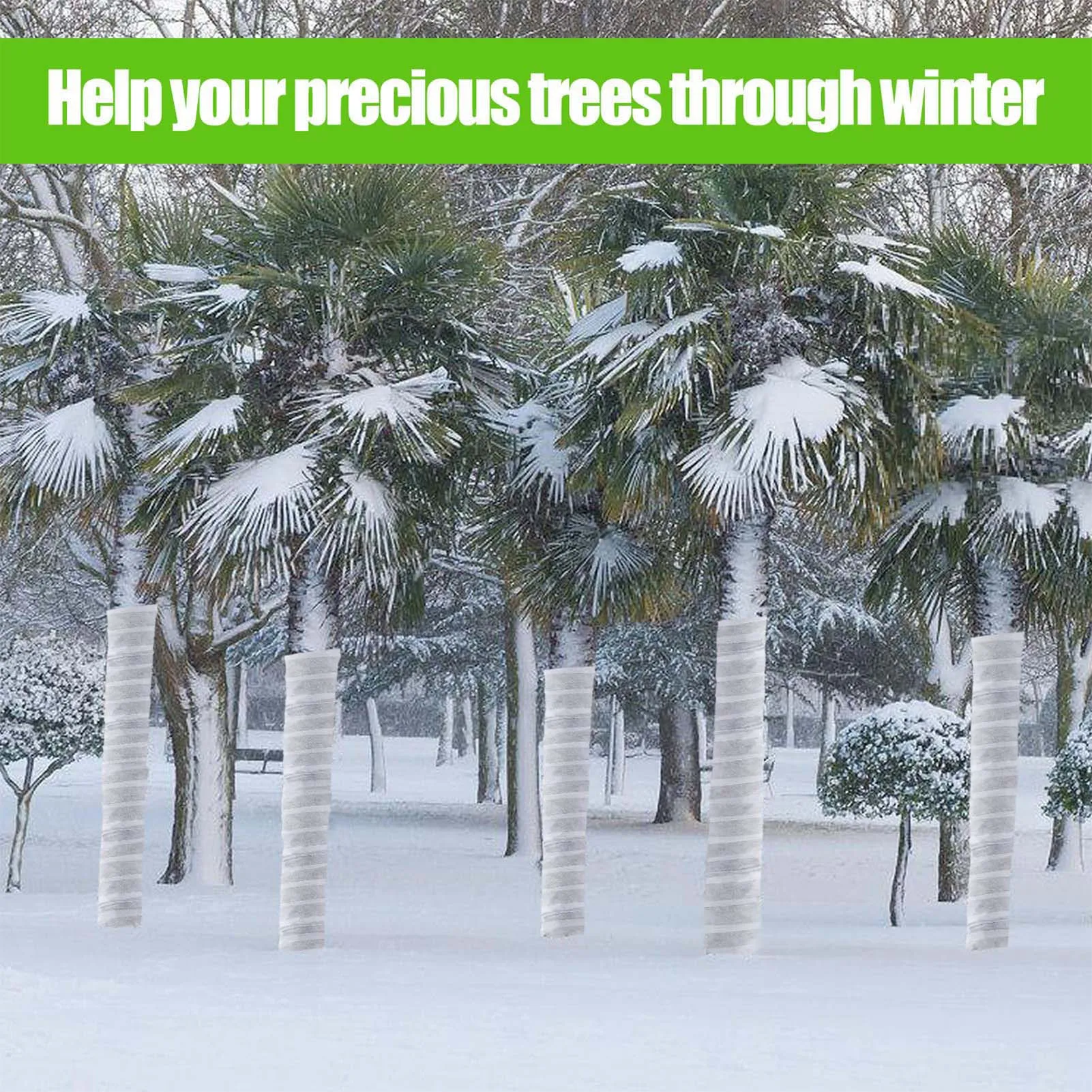 30/60/100m Fabric Tree Protector Cover Wrap Winter-Proof Tree Trunk Keeping Warm Plants Antifreeze Moisturizing Packing Tape