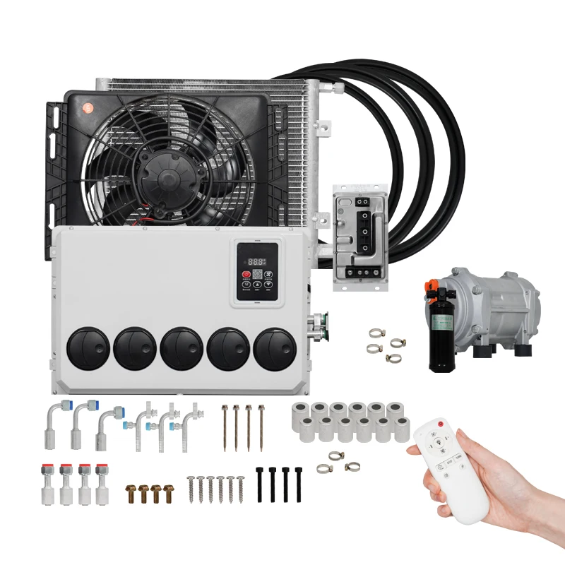 12V 24V Split R134a Electric Air Conditioner, Rooftop Cooling System for Truck & Car