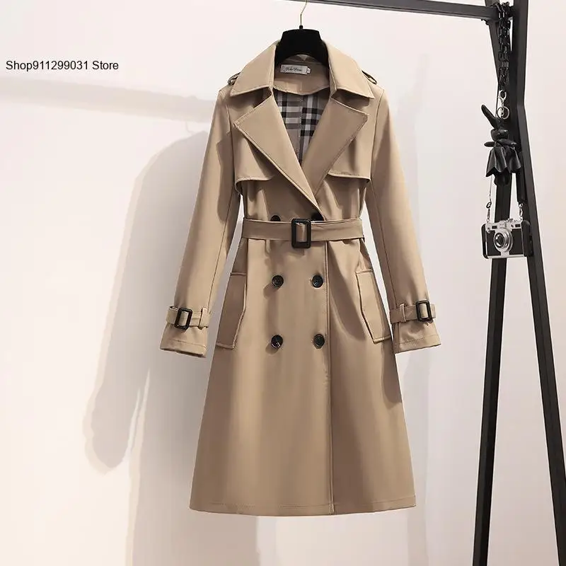 Cappotto decorativo da donna in stile britannico di media lunghezza Casual primaverile e autunnale