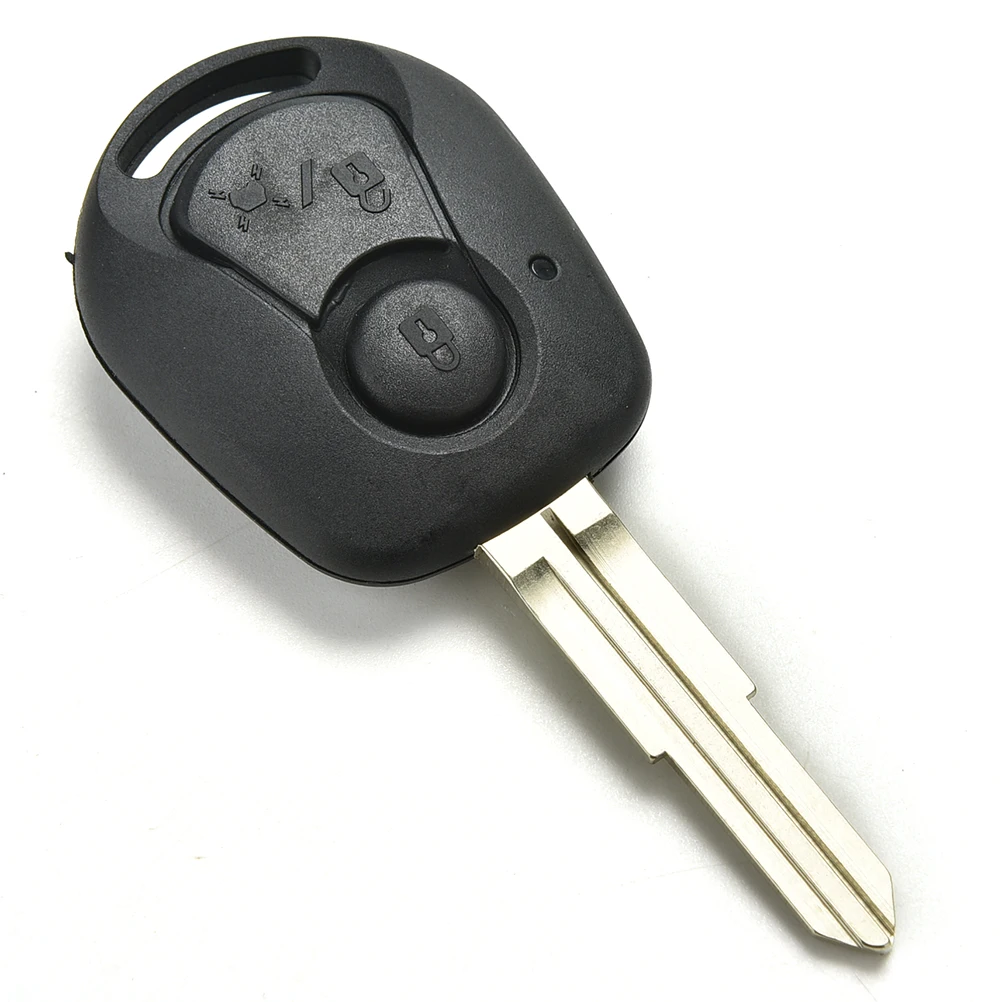 REMOTE KEY SHELL WITH LOGO FOR SSANGYONG ACTYON KYRON REXTON UNCUT BLADE KEY FOB COVER CASE REPLACEMENT 2 BUTTONS