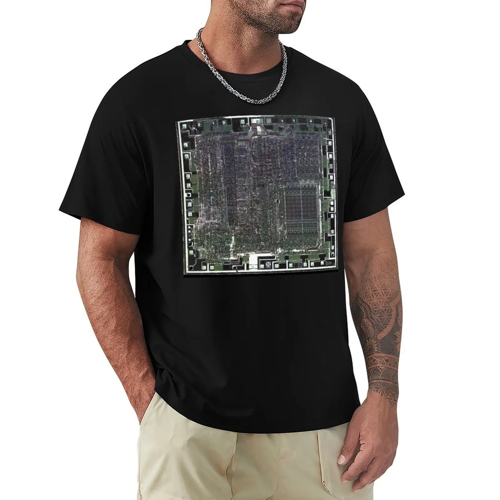 Integrated Circuit CPU 8086 T-Shirt Basic Short Sleeve Cotton Blend T-Shirt