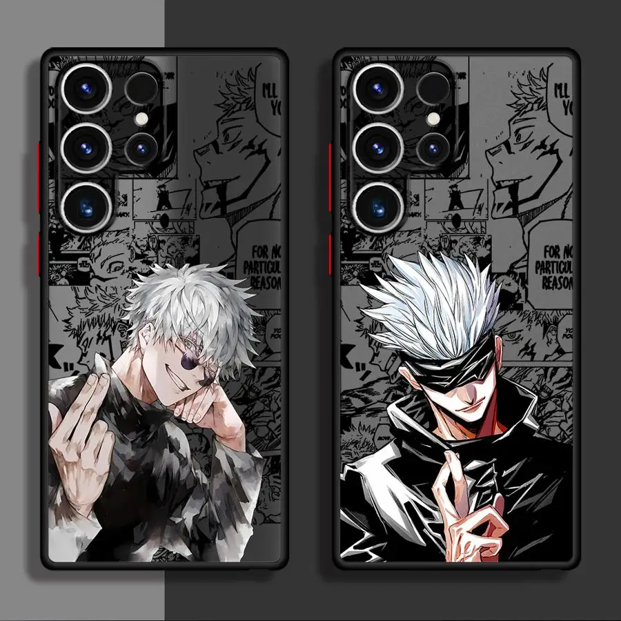 Jujutsu K-Kaisen Cartoon Funda Back Phone Cover Case for Samsung Galaxy S26 S20 FE S23 FE S21 Note 20 Ultra 10+ S22 S25 Ultra
