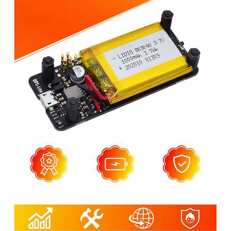 UPS-Lite Power Board With Power Detection Function Battery Pack Charger Accessory 1000Mah Battery For Raspberry Pi Zero