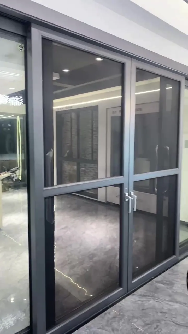 Hotel Project Engineering Exterior Aluminum Alloy Sound Insulation Double Glazed Tempered Sliding Door Living Room Patio Door