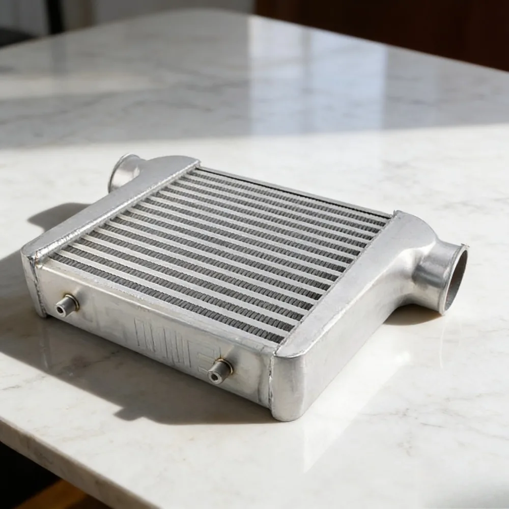 

Highflow 3" In/Out Silver Aluminium Intercooler (AF90-1002BLK) with 280 X 300 X 76mm Core Size