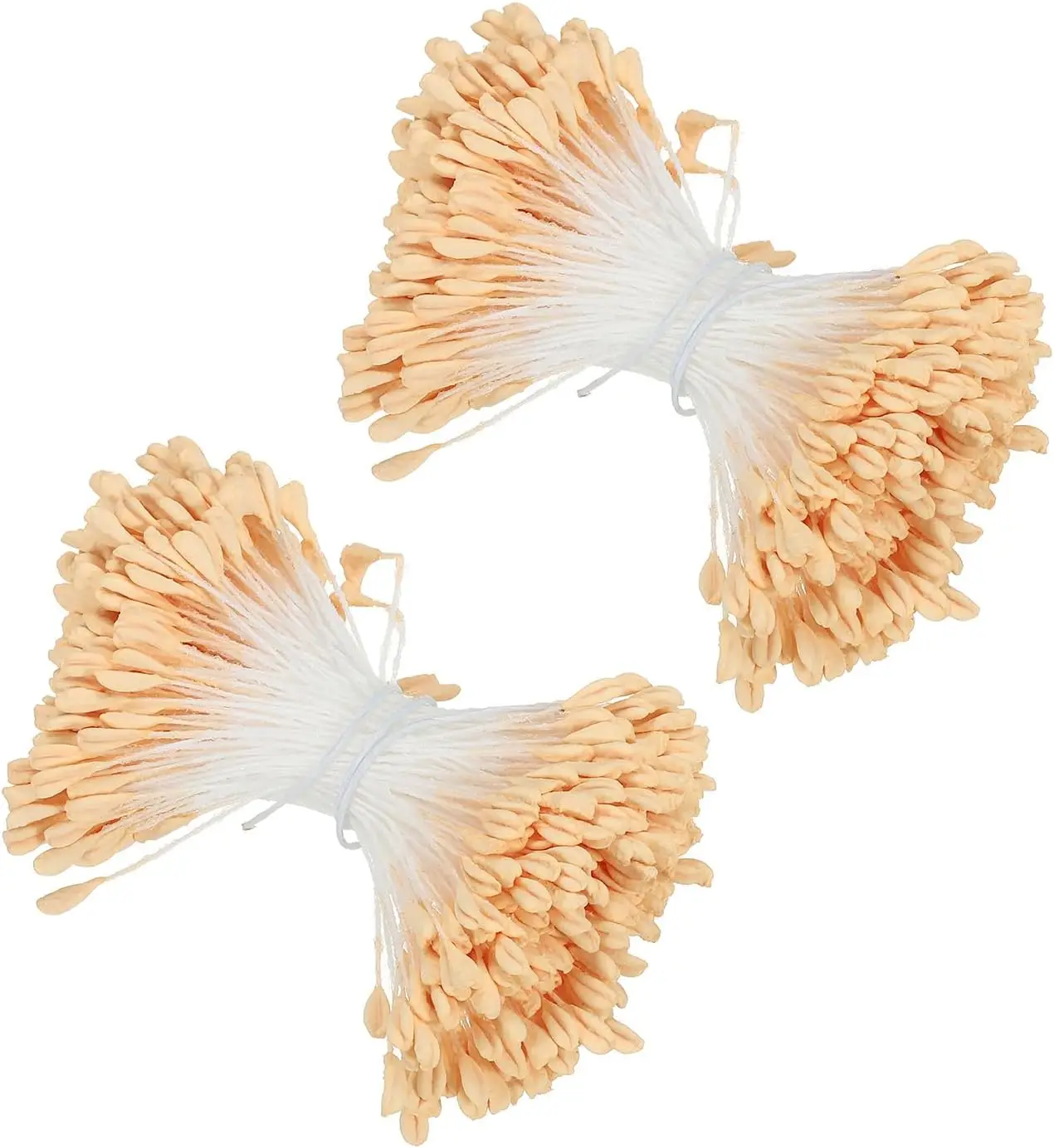 2. Dubbele hoofden bloem meeldraden, 680 stuks kunstbloem meeldraden stamper matte parel bloemen meeldraden voor DIY kerstkaart bruiloft D