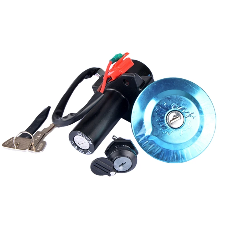 Motorcycle Scooter YBR125 Electric Ignition Switch Lock Set Power Door Lock Tank Cap For Yamaha 125Cc YBR 125