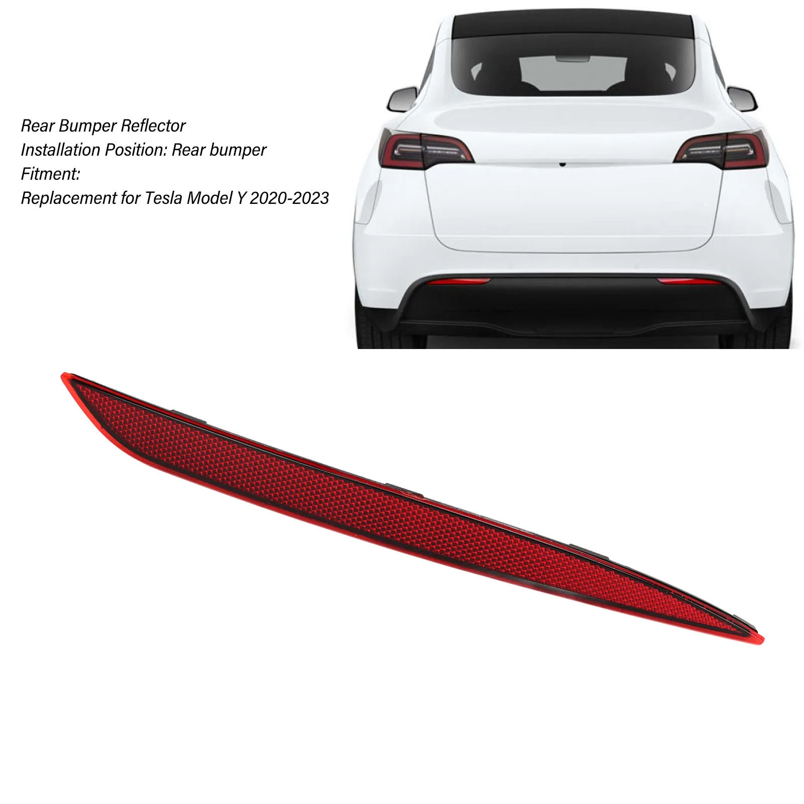 

Rear Bumper Reflector Red Lens Car Tail Reflector Light Replacement For Tesla Model Y 2020 To 2023 Right OE: 1495818 00 C