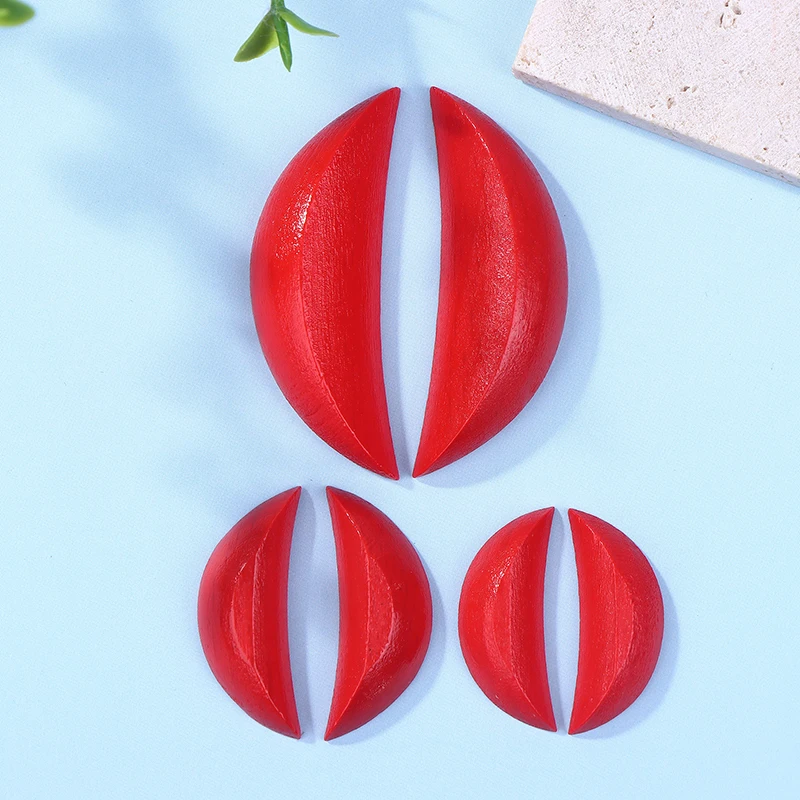 1Pair Wooden Holy Cups Divination Yin Yang Tool Sacred Gua Cup Dowsing Pendulum Taoist Supplies Yin Cup Sacrifice Tool