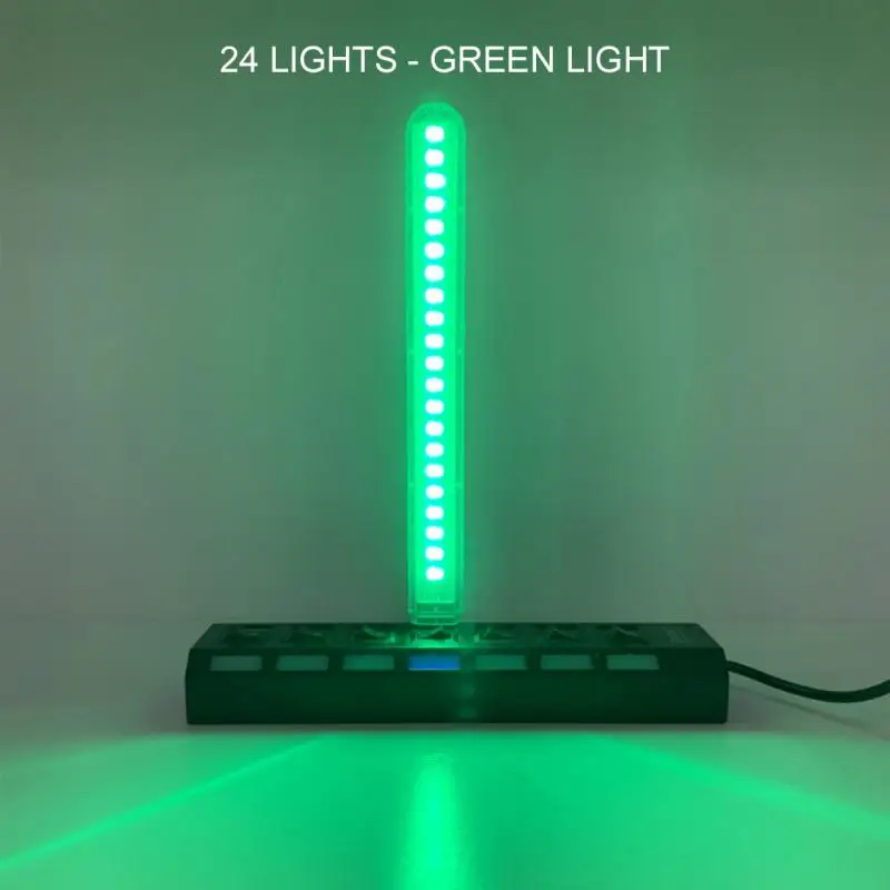 Mini przenośny USB światełko LED do czytania 5V Ultra jasny lampka do czytania książek 24LED światła do zasilania banku PC Laptop Notebook, noc, lekki