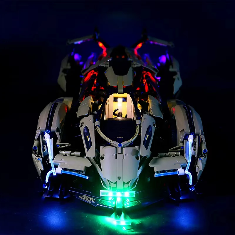 RC DIY LED Light Kit For LEGO MOYU 88001 Technical V12 Hypercar Car Building Block Set ( Only LED Light,Without Blocks Model)