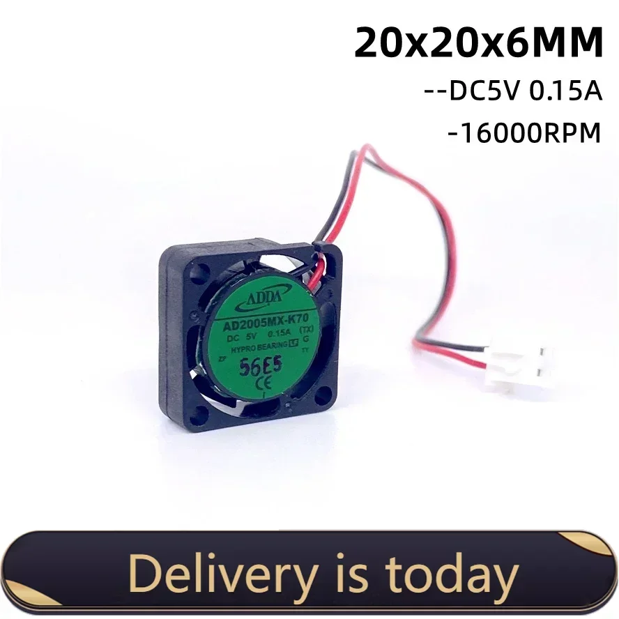 

NEW ADDA AD2005MX-K70 2006 DC5V 20x20x6MM Fan 2CM 20MM Cooling 16000RPM Ultrathin Mini Laptop 2wire FG