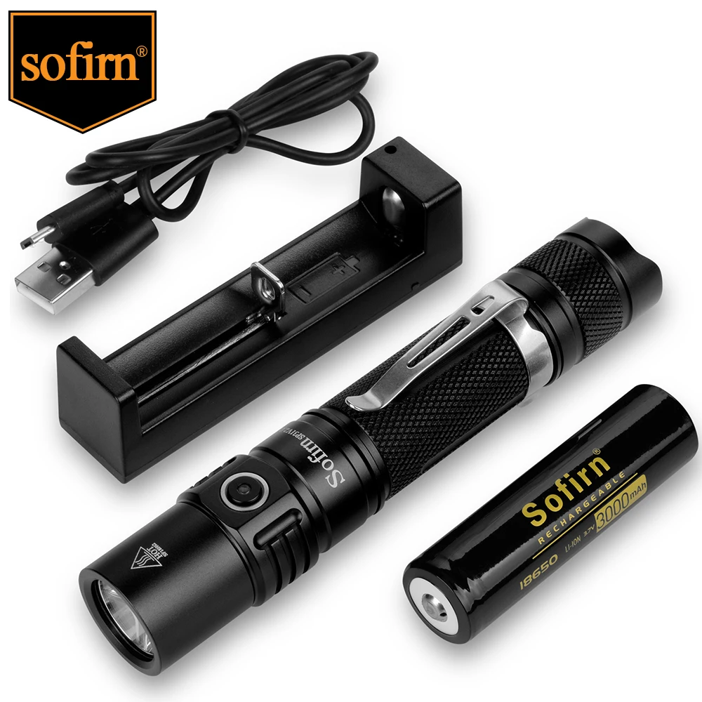 Sofirn SP31 V2.0 Led Flashlight 1200lm 18650 XPL-HI LED Torch Light Tactical Lamp High Power Flashlight 5300-5700K Lanterna