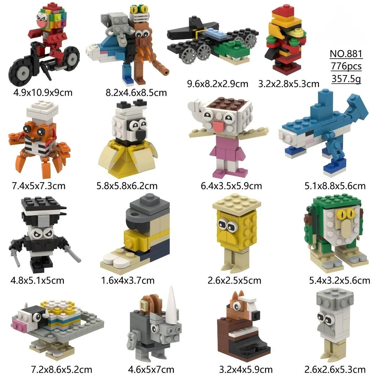 الشمبانزيني الموز الفصل الجديد 3 Brainrot Tung Sahur شخصيات صغيرة مجموعة كبيرة Tralalero Tralala ألعاب مكعبات البناء #5