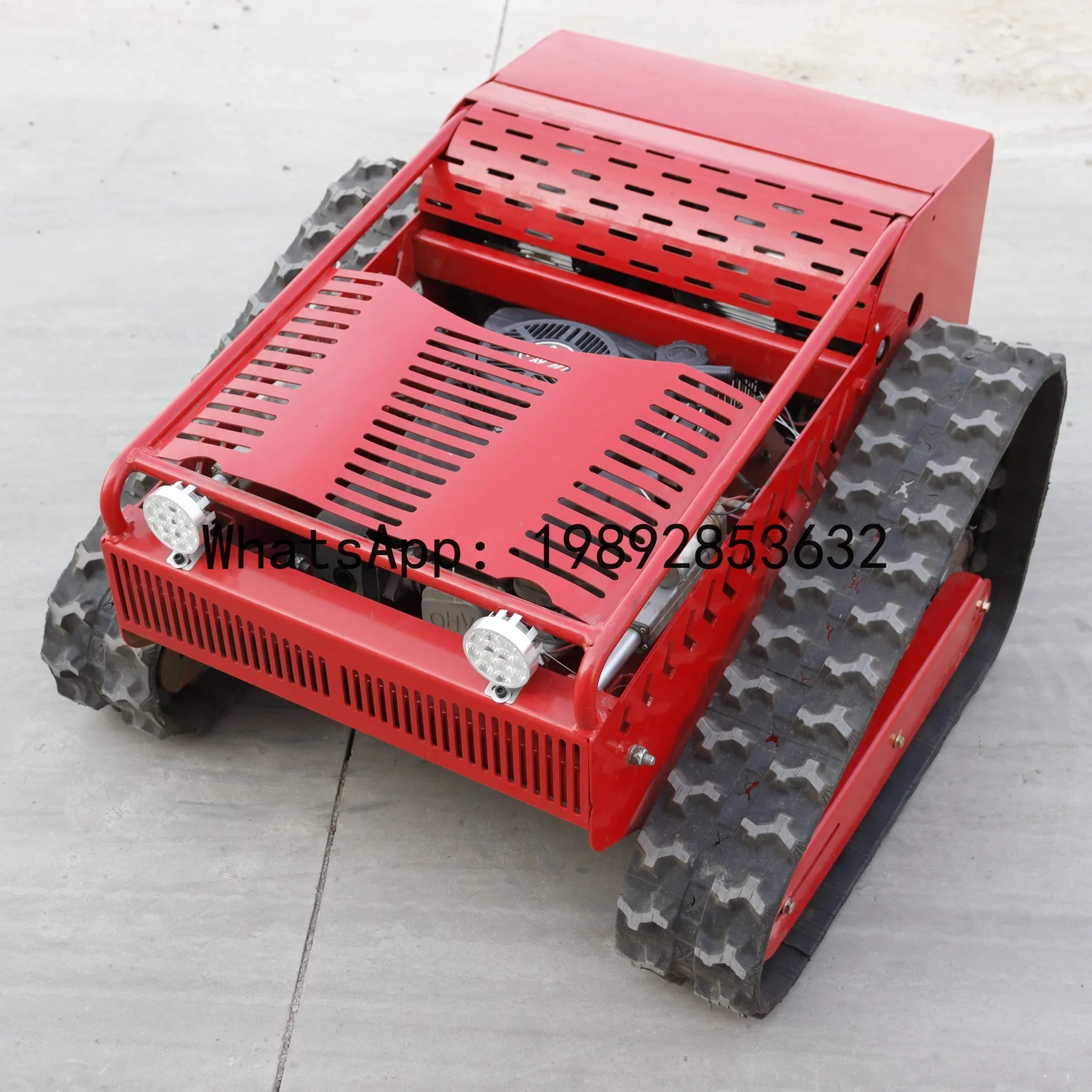 JX  Crawler Remote Control Lawn Mower Garden Greening Weeding Machine All-Terrain Four-Wheel Drive Grass Trimmer