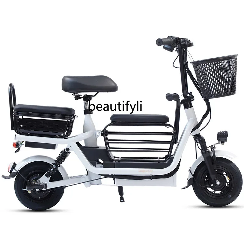 

New national standard electric vehicle folding parent-child commuting women adult parent-child three-seat electric vehicle