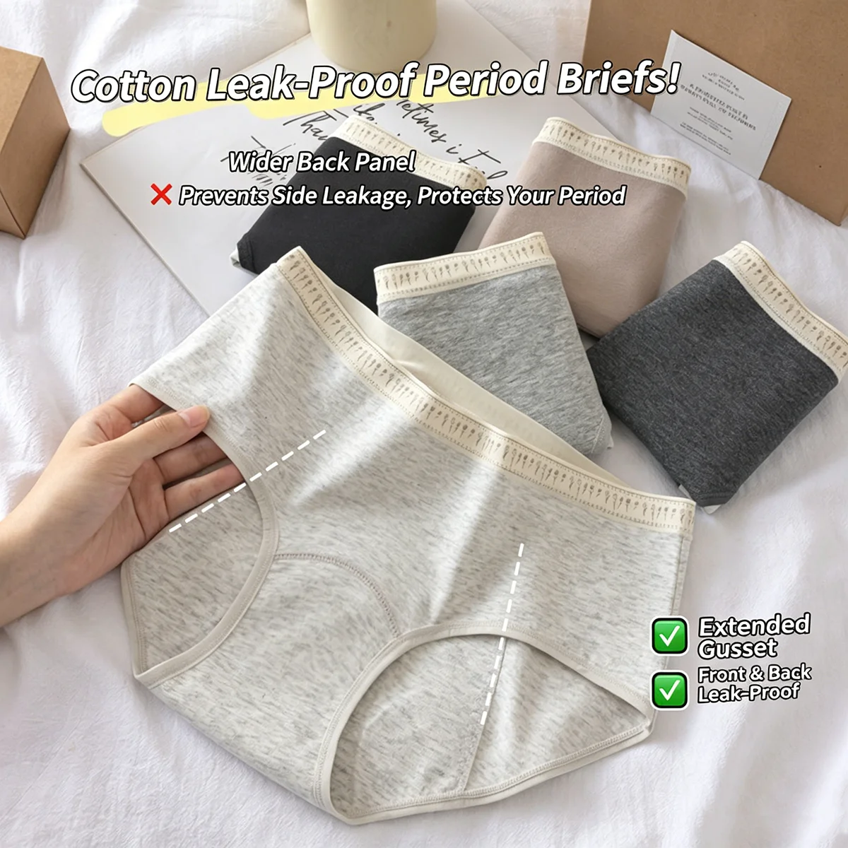 Women's Leak Proof Menstrual Underwear Cotton Panty Sexy Panties Female Underpants Intimates Women Lingerie
