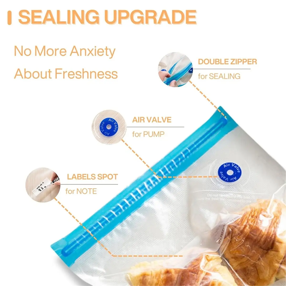 Compact Vacuum Sealer Rechargeable, Portable Food Saver with 5 Bags for Sous Vide, Meal Prep, and Storage