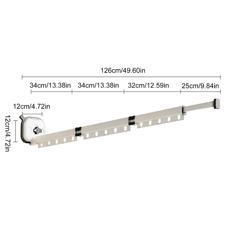 Imagem -06 - Secador Roupas Parede Conveniente Cabide Lavanderia Retrátil Funcional Ventosa Eficiente Rack Secagem Pano