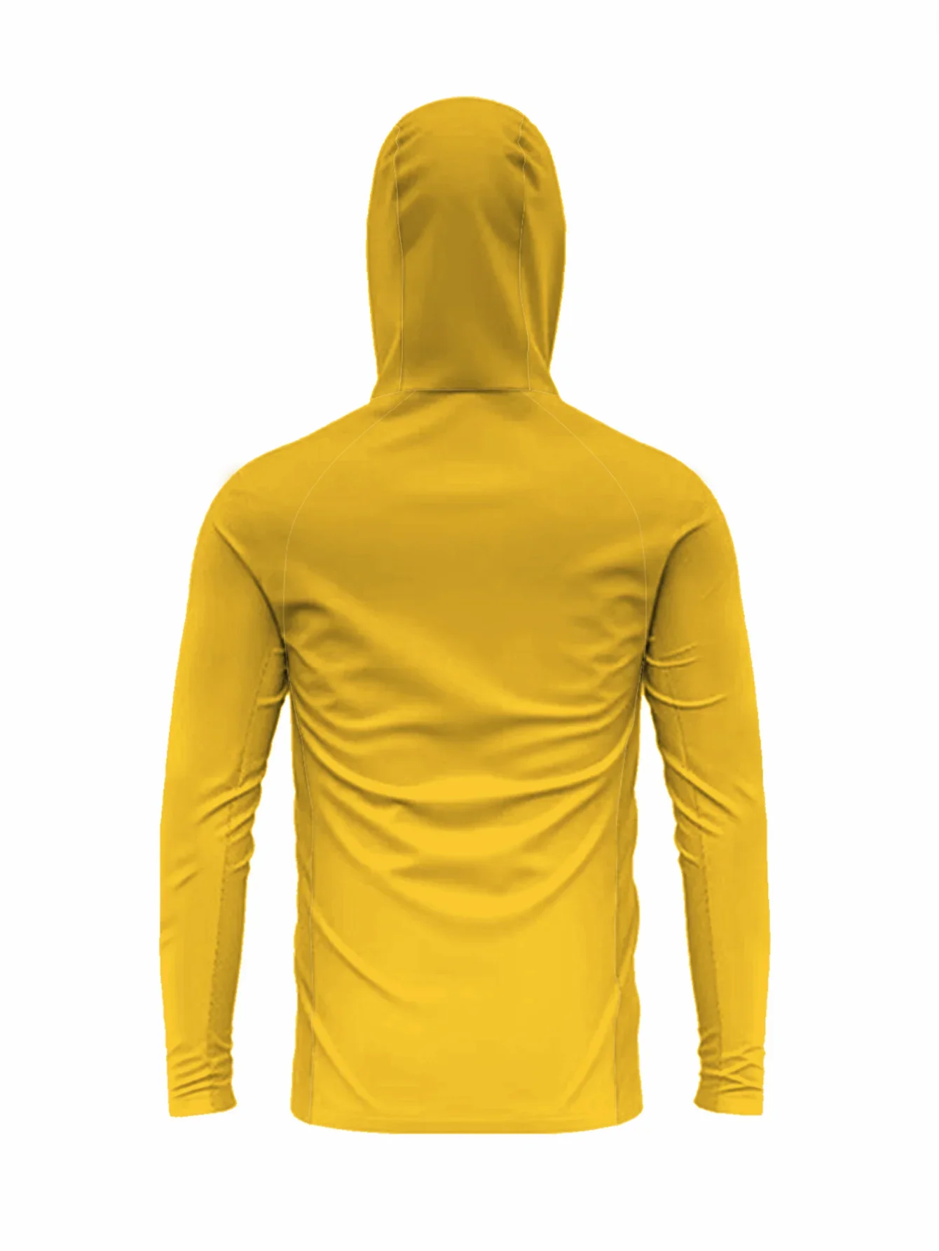 Herren Sommer-Angelhoodie mit Gesichtsmaske, Schwarz-Grau Farbblock, Schnelltrocknend, Langarm, Sonnenschutz-Angelhemd – Detail 9
