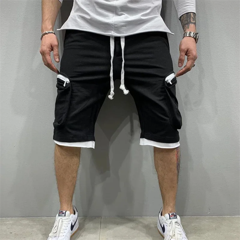 

Новые мужские повседневные шорты весна-лето 2026: дышащие, быстросохнущие, спортивные, для тренировок, с карманами на молнии, карго-шорты