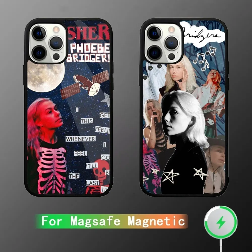 Punisher Phoebe Bridgers Phone Case For iPhone 15,14,13,12,11,Plus,Pro,Max Mini Magsafe Magnetic Wireless Charging