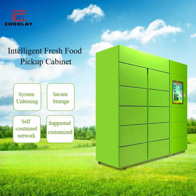 Automatic Vending Machine Grid Refrigeration  Preservation Scanning Code Door Opening Pickup Self Pickup Cabinet