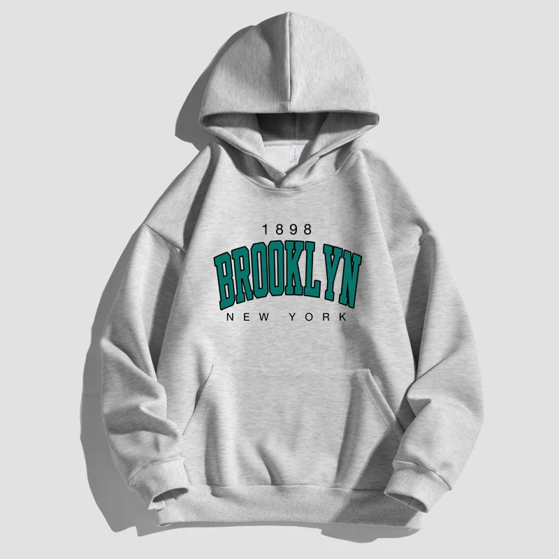 Cotton Men Women Hoodie 2023 Classical Brooklyn Graphic Brand Hoodies Sport Streetwear Casual Printed Hooded Pullover Sweatshirt