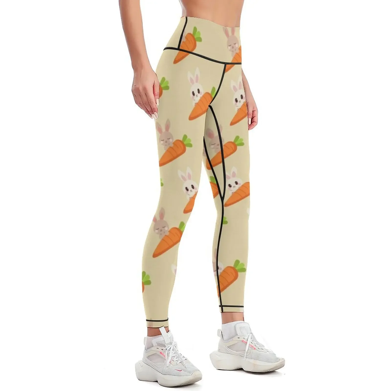 Bunny art Leggings sports tennis for Women's sports for fitness Women's fitness Womens Leggings