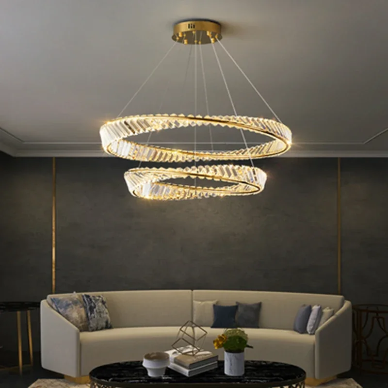 Cristal ouro pingente lustre, Lâmpadas de teto para sala de estar, Sala de jantar, Quarto, Iluminação high-end Arte, Designer moderno, Luxo