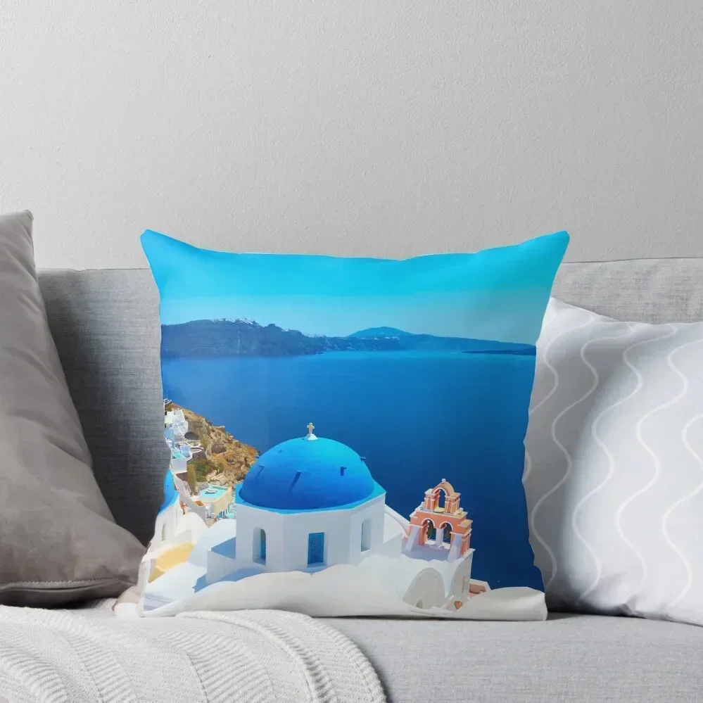 

Santorini Greece Throw Pillow Luxury Pillow Case Decorative Cushions Pillow Cases Decorative