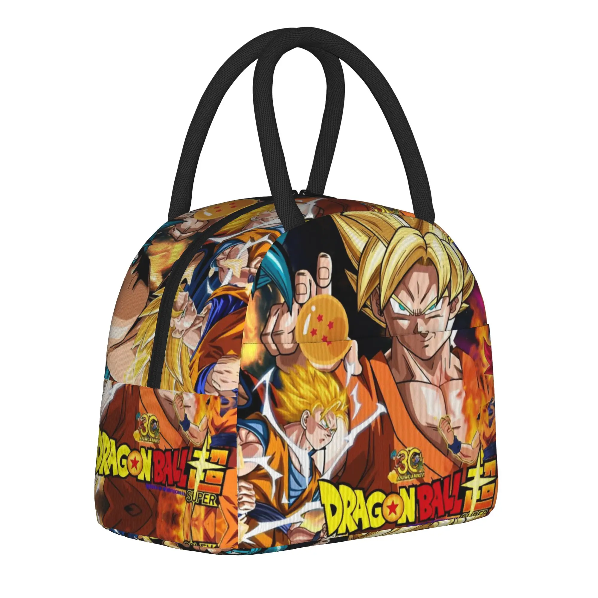 

DBZ Insulated Lunch Bags Cooler Bag Reusable,Lunch Container DBZ Anime Characters Tote Lunch Box Food Storage Bags Beach Picnic