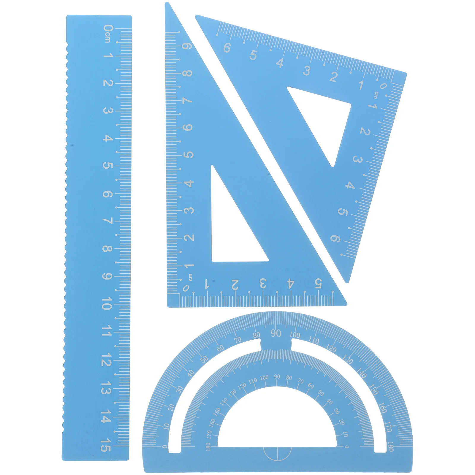 Régua Triangular e Transferidor Escritório, Precise Drawing Student Stationery Compact Kit, Triângulo Board Design Tool