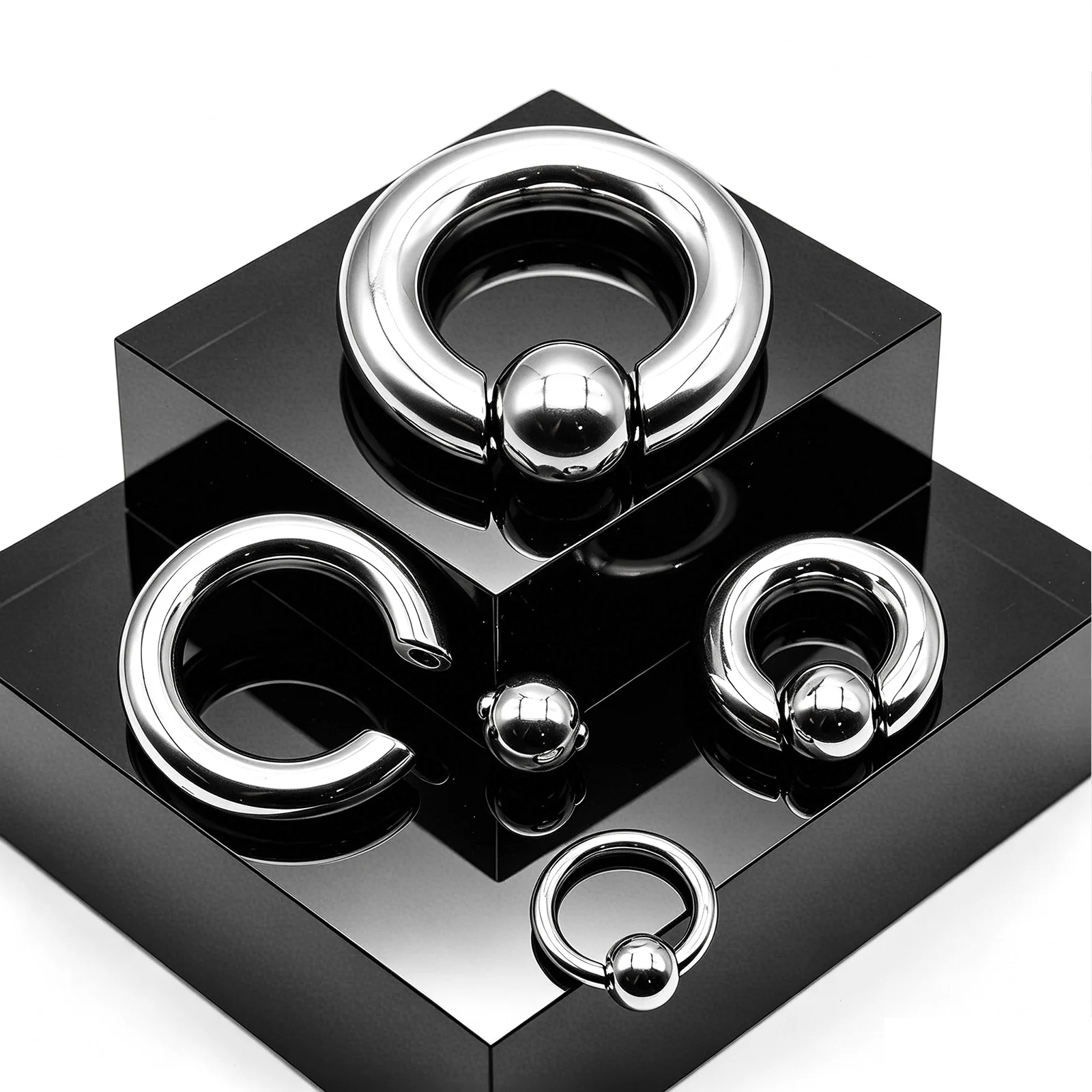 Captive Spring Bead Ring for Septum Piercing